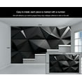 thumbnail image 5 of Nordic Light Luxury Wall Murals For Living Room Bedroom, 3D Triangular Facet Mural, Classic Black Large Wallpaper, Solid Geometry Murals, Geometry Home Decor & Gift 59"W x 39.4"H (Not Peel and Stick), 5 of 6