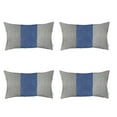thumbnail image 2 of Set of 4 White and Blue Lumbar Pillow Covers, 2 of 3
