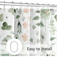 thumbnail image 6 of Small Stall Shower Curtain 36 x 72 Inch, Half Narrow Sage Green Floral Shower Curtain for Bathroom, Watercolor Flower Butterfly Fabric Shower Curtain Set with Hooks, 6 of 8