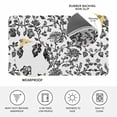 thumbnail image 3 of Black Flower Door Mat Indoor Outdoor, Vintage Farmhouse Boho Leaf Spring Plant Non Slip Welcome Mat with Rubber Backing, Absorbent Fabric Front Door Mats Entryway Rug for Home Patio Entrance 16"x24", 3 of 8