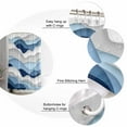 thumbnail image 6 of Shower Curtain Blue Ocean Bathroom Curtains with Hooks, Waterproof Fabric Abstract Waves Ombre Bath Shower Curtains Set for Bathroom Bathtubs Decor 36x72 Inch, 6 of 8