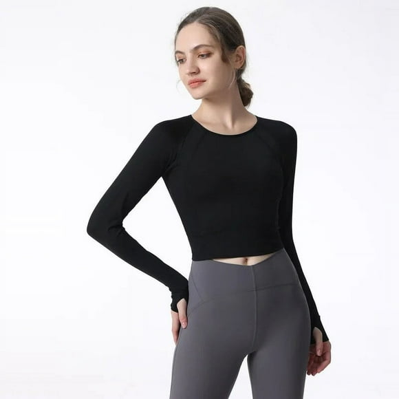 New Long Sleeve Yoga Built-in chest pad Shirts Sport Top Fitness Yoga Top Gym Top Sports Wear for Women Gym Femme Jersey Mujer