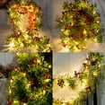 thumbnail image 3 of Artificial Christmas Garland String Lights with Snowy Red Berries 20 LED Lights Battery Operated for Xmas Mantle Indoor Outdoor Holiday Christmas Thanksgiving Decoration,5.9FT, 3 of 7