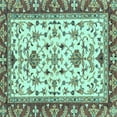 thumbnail image 1 of Ahgly Company Indoor Square Abstract Light Blue Modern Area Rugs, 7' Square, 1 of 4