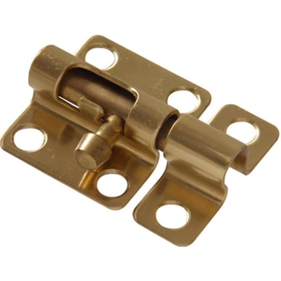 2 in. Solid Brass & Bright Brass Mini Barrel Bolt