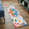 thumbnail image 4 of Colorful Coral Area&nbsp;Rug 2x6ft Watercolor Fish Non-Slip&nbsp;Washable Square&nbsp;Rugs Soft Felt Indoor Floor Mat for Bedroom Kitchen Living Room Bathroom, 4 of 9