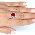 thumbnail image 4 of Ruby Simulated Women Jewelry 925 Sterling Silver Ring, 4 of 9