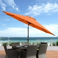 thumbnail image 3 of CorLiving 10 Foot Wind Resistant Patio Umbrella, Outdoor Parasol with Crank Tilt, Round Market Umbrella for Patio, Umbrella with Crank, Tilt Umbrella, Outdoor Umbrella, Orange, 3 of 8