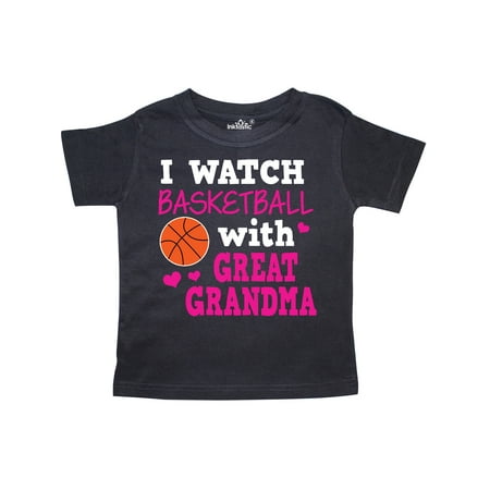 

Inktastic I Watch Basketball with Great Grandma Gift Toddler Toddler Girl T-Shirt
