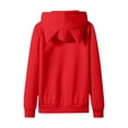 thumbnail image 6 of Wonitaaizi Girls Zip Up Hoodies Fall Cute Cat Oversize Hoodie Jackets Casual Long Sleeve Hood Sweatshirt Coat (5-6 Years,Red), 6 of 7