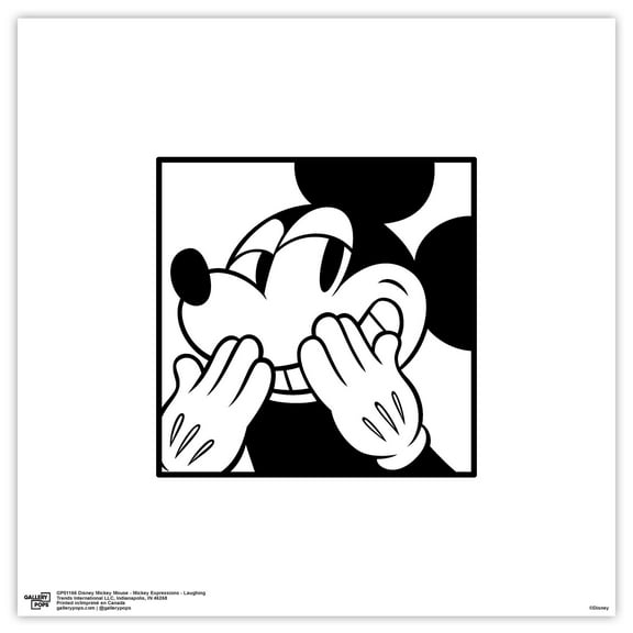 Gallery Pops Disney Mickey Mouse - Mickey Expressions - Laughing Wall Art, Unframed Version, 12" x 12"