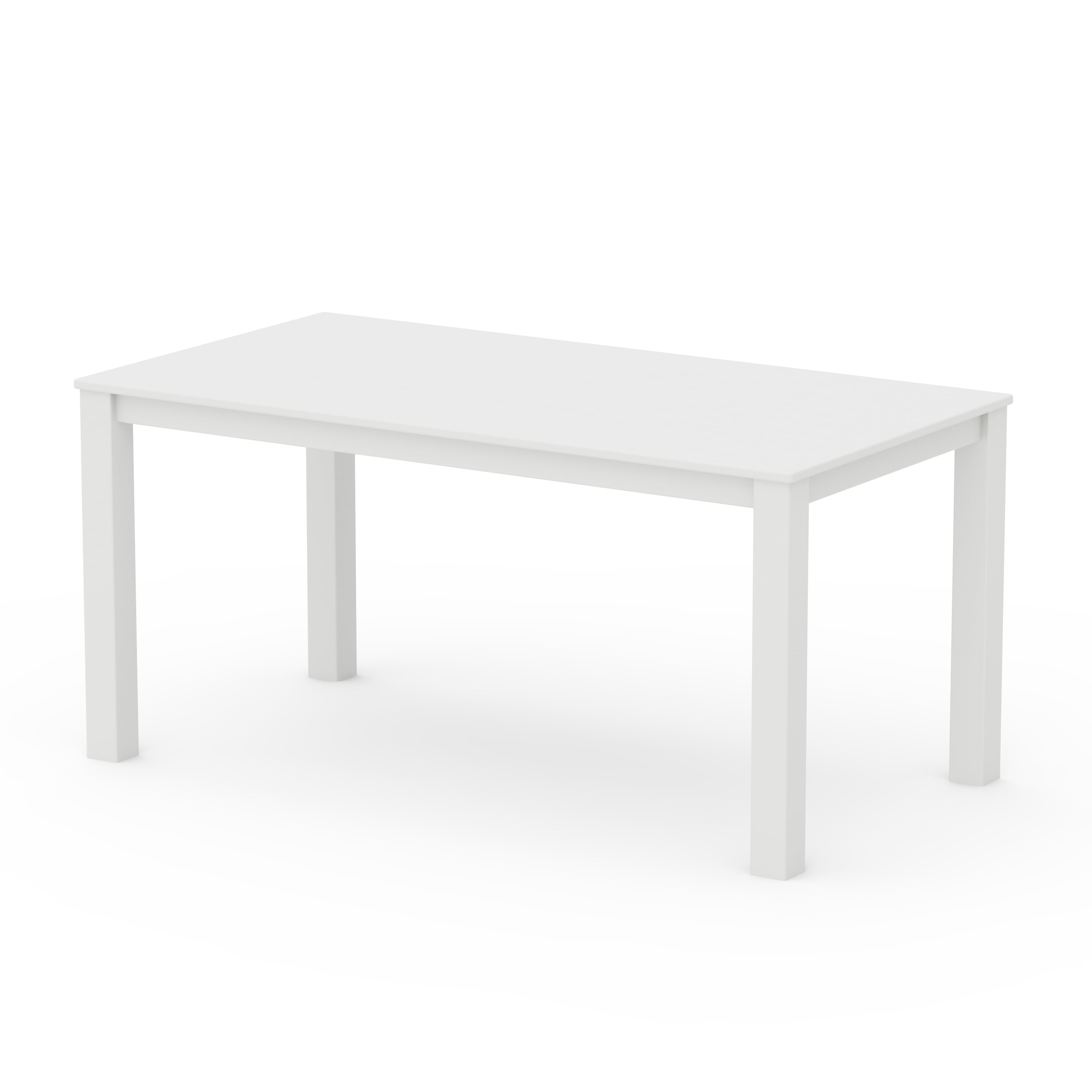 Better Homes & Gardens by POLYWOOD Southlake 34" x 64" Outdoor Dining Table, All-Weather HDPE, Patio, White