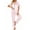 01 Pink Striped, variant on Silk Satin Pajamas Set for Women Two-Piece Short Sleeve Shirt with Long Pajama Pant Set Soft Button Down Loungewear Nightwear Pjs Sleepwear for Women