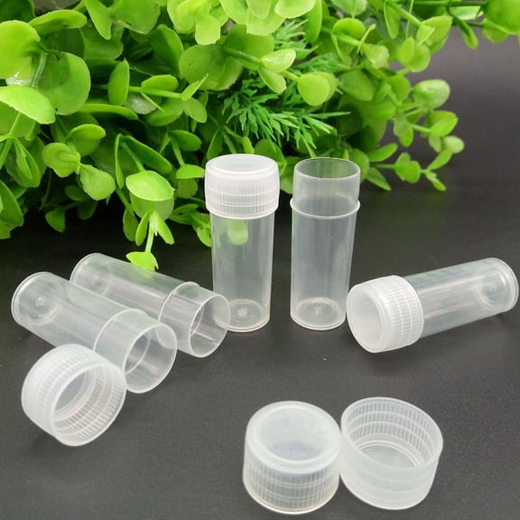 PTOOTP Set of 100 Clear PP Plastic Containers for Small Item Storage, Transparent Boxes for Organizing Supplies