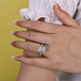 thumbnail image 3 of Dash Jewelry 14K White Gold Plated 2 Ct Moissanite Engagement Ring - Oval Cut Simple Solitaire with Accents Ring - Stunning Choice for Your Special Day Ring - Make Every Moment Sparkle with Elegance, 3 of 3