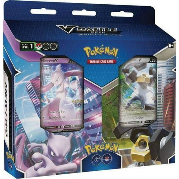 Mazo de batalla Pokémon Mewtwo V contra Melmetal V +2 potenciadores