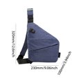 thumbnail image 4 of Bolso Pecho A La para Hombre Riñonera Pequeña Riñonera Gran Capacidad (azul Izquierdo), 4 of 6