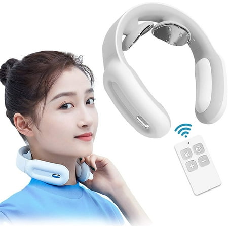 Pulse and neck massager with heat, 3 modes, 15 wireless levels deep ...