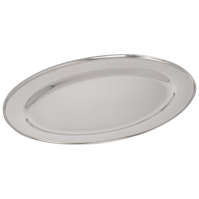 26-Inch Stainless Steel Serving Platter 26 x 18-Inch Large Oval Platter 