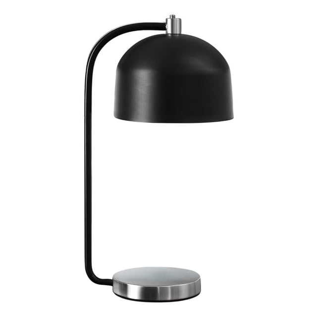 Lighting - 18"h - Lampe de Table - Métal Noir - Métal Argenté - Contemporain