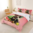 thumbnail image 2 of Homewish Bow Dachshund Animal Duvet Cover Queen,Watermelon Bee Queen Bedding,Pink,Colorful Stars Reversible,3pcs,1 Duvet Cover and 2 Pillowcases, 2 of 6