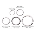 thumbnail image 3 of 50PCS DIY Jewelry Crafts Accessories Sturdy Alloy Round Rings Metal Closed Rings for Home Store (Silvery White 5 Sizes 10PCS/Each Size), 3 of 5