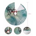 thumbnail image 7 of Black and White Butterfly Christmas Tree Skirt 48 Inches Large Christmas Skirt Tree, Teal Ombre Art Tree Skirt Christmas Decorations for Fireplace Party Holidays Indoor Outdoor, 7 of 7