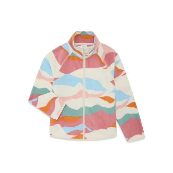 Wonder Nation Girls Microfleece Full Zip Jacket, Sizes 4-18