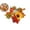 Multicolor3, variant on Fall Candle Rings Wreaths, 9.4 Inch Artificial Pumpkin Maple Leaves Candle Rings with Berries, Small Candle Wreaths,Thanksgiving Decorative Tealight Candle Rings