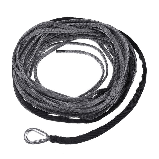 15m 6mm/7mm Towing Winch Cable Rope String Line Synthetic Fiber 5800lbs/7700lbs/9300lbs For ATV UTV SUV 4X4 4WD ,Easy to Carry