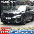 thumbnail image 2 of For BMW X5 G05 Car Front Bumper Lip Carbon Fiber Splitter Bumper Guard Protector Body Kit Car Accessories 2019-2022 Body Kit, 2 of 7