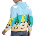 thumbnail image 6 of Picia Gnomes On The Beach Pattern Casual Men's Hoodie - Lightweight Hooded Sweatshirt with Kangaroo Pocket, Comfortable Pullover for Everyday, Travel-Small, 6 of 7
