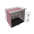 thumbnail image 6 of Peony Dog Crate Cover, Greyscale Flower Chintz Rose Print on Vivid Tone Background, Easy to Use Pet Kennel Cover Small Dogs Puppies Kittens, 7 Sizes, Hot Pink Pastel Pink, by Ambesonne, 6 of 6