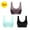 A_ Blue,Gray,Black, variant on SMihono 3 Pack Stylish Sports Bra for Women High Support No Underwire Bra Plus Size Sleep Bra Comfort Push up Padded Bra (Black L )