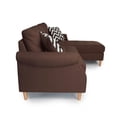 thumbnail image 5 of Poundex Furniture Fabric Reversible Sectional Sofa Set in Espresso Color, 5 of 11