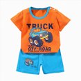 thumbnail image 1 of COMVALUE Animals Graphic T-Shirt Shorts Set (Orange, 3-4 Years), 1 of 4