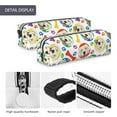 thumbnail image 4 of Cauagu Cartoon Labrador Retriever Print Leather Pencil Pen Case - Stationery Bag Portable Stationery Bag Big Capacity Pencil Pouch Cosmetic Organizer Bag for Men & Women, 4 of 7