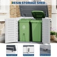 thumbnail image 4 of 35 Cu Ft Resin Weatherproof Outdoor Storage Cabinet, Lockable Organizer Box for Garden Tools Lawn Equipment Cushion Garbage Can Storage, 4 of 8