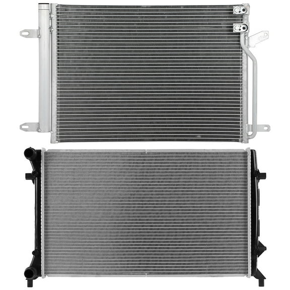 cciyu Aluminum Radiator Replacement 2011-2014 for Volkswagen for Jetta 2964 Plastic Radiator Auto Parts Complete radiator Radiator Engine Coolant Radiator Assembly Radiator