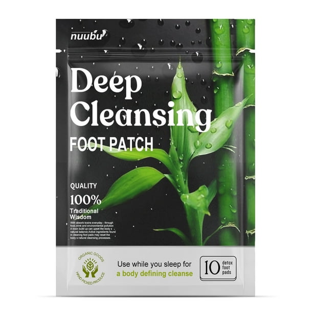 Nuubu 10Pcs Foot Detoxification Patches Active Ingredients Deep Cleansing Foot Patch Remove