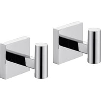 KOKOSIRI Robe Hook Bathroom Towel Coat Hooks for Bath Kitchen Wall 2 Pack Chrome B1013CH-P2
