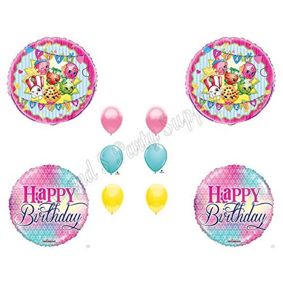 SHOPKINS Girly BIRTHDAY PARTY Balloons Decorations Supplies Cupcake Cookie