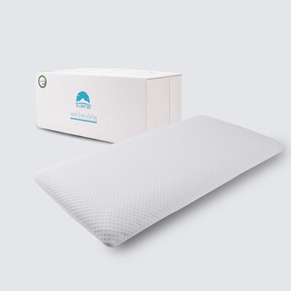 DLIGHT BD Slim 3.2" Stomach Sleeping Memory Foam Pillow-Thin, Flat, Soft Yet Supportative for Belly, Back& Stomach Sleepers (3.2" Slim-King)