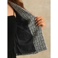 thumbnail image 5 of CHAQUETA DE LAPEL NOTCH PARA MUJERES INSPIRE CHIC, BLAZER CASUAL DE MANGA LARGA, S BEIGE NEGRO, 5 of 5