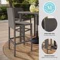 thumbnail image 4 of Martha Stewart Set of 2 Indoor-Outdoor Patio Bar Stools in Gray Rattan Wicker, 4 of 12