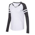 thumbnail image 2 of LAT Women's Fine Jersey Mash Up Long Sleeve T-Shirt Size up to 2XL, 2 of 5