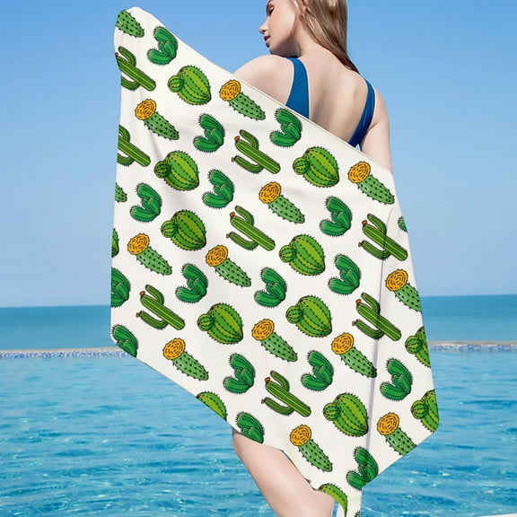 Tupukom Home Beach Towels Oversized 29.5"x59" Non-Fading Water-Resistant Quick-Dry Sandproof Beach Mat for Travel Swimming Pool Cruise Essentials Summer Vacation