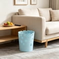 thumbnail image 5 of Ciozy Trash can Room Decor Hollow Flower Shape Plastic Lidless Round Garbage Container Bin for Bathroom, Kitchen, Bedroom, Home Office, College Dormitory (Blue, M), 5 of 6