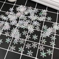 thumbnail image 3 of Jiaroswwei 300Pcs Christmas Fake Snowflake DIY Wedding New Year Party Tree Window Decor, 3 of 8