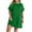 Green, variant on gakvbuo Plus Size Dress For Women Wedding Guest Fashion Plus Size Women Loose Round-Neck Summer Short Sleeve Cotton And Linen Dress